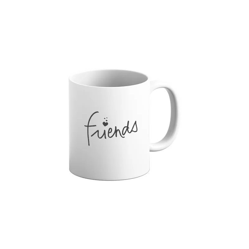 Friends Printed Mug White/Black, 325Ml