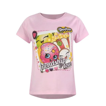 Friendship And Love Shopkins Printed Round Neck T-Shirt