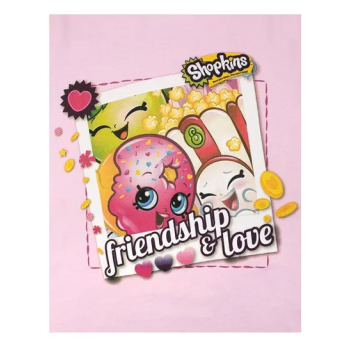 Friendship And Love Shopkins Printed Round Neck T-Shirt