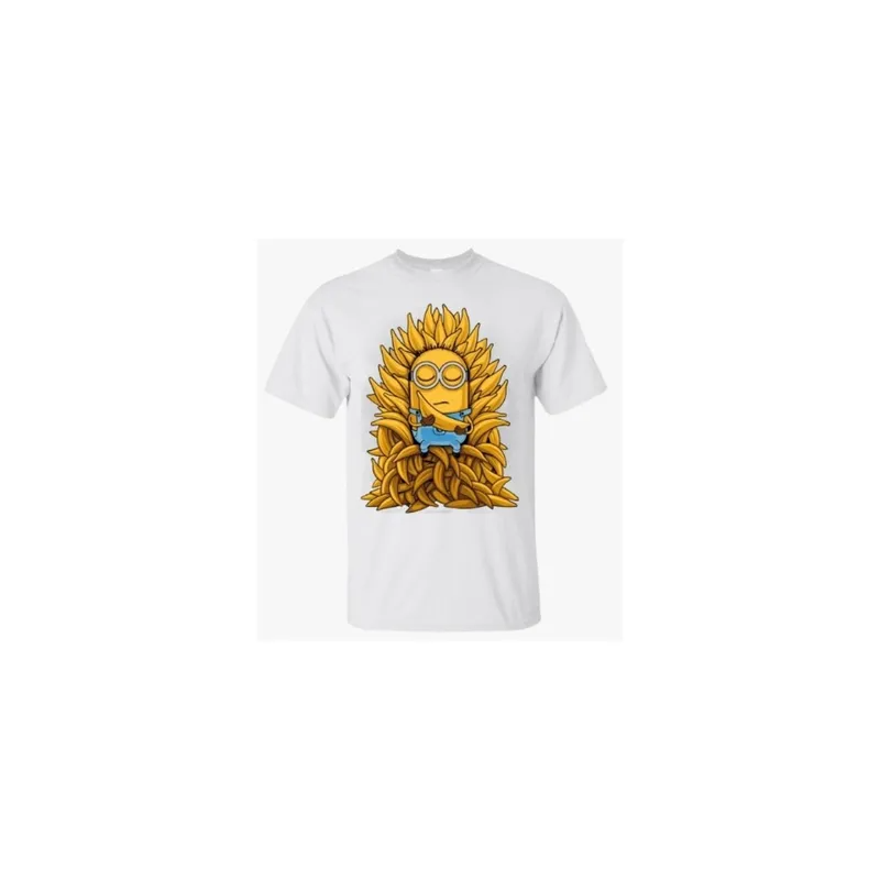 Funny Cartoon Printed Minion Banana Of Throne Top T-Shirts For Family Ze2Ca7Ff6Fd0Cc873335Fz