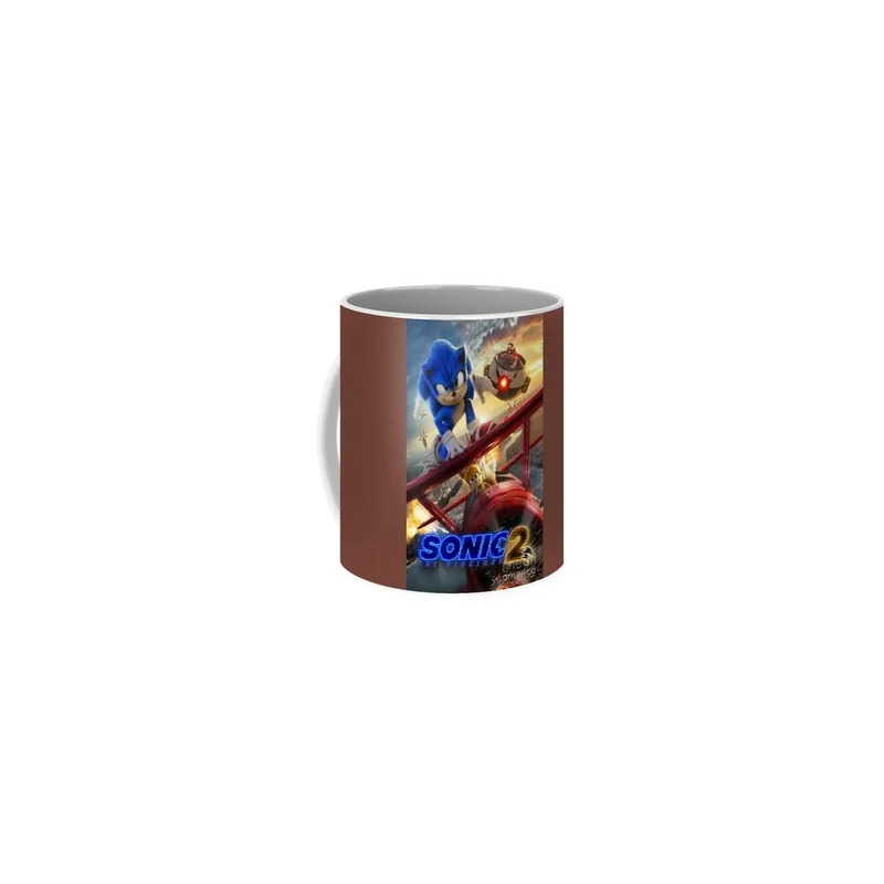 Funny Printed Sonic The Hedgehog 2 Movie Coffee Mug