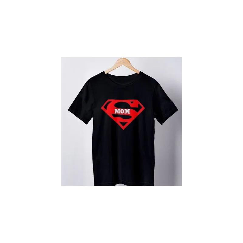Funny Printed T-Shirt Supermom Tee Top For Women
