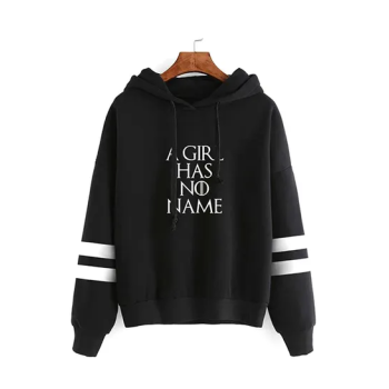 Game Of Thrones Print Hooded Neck Long Sleeves Hoodie Black N29227993V