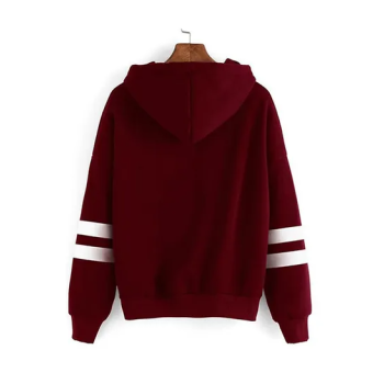 Game Of Thrones Print Hooded Neck Long Sleeves Hoodie Claret Red N29228024V