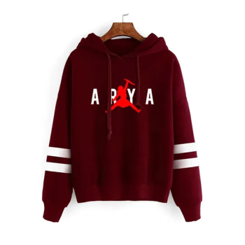 Game Of Thrones Print Hooded Neck Long Sleeves Hoodie Claret Red N29228047V