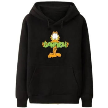 Garfield Printed Hoodie For Kids And Adults Black