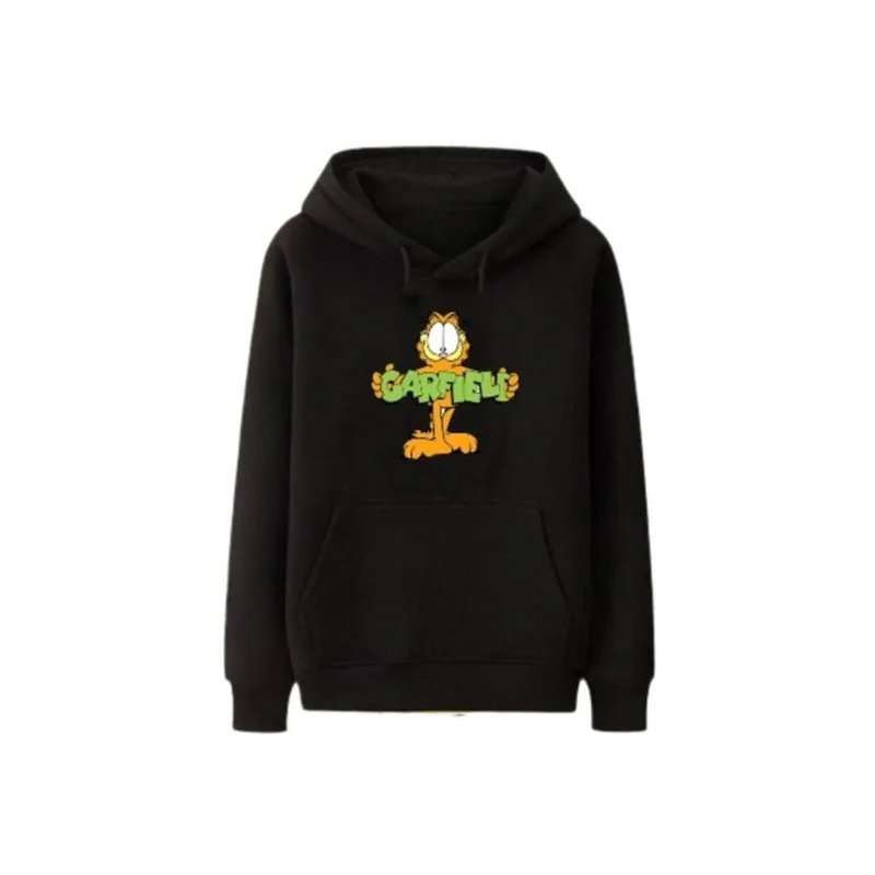 Garfield Printed Hoodie For Kids And Adults Black