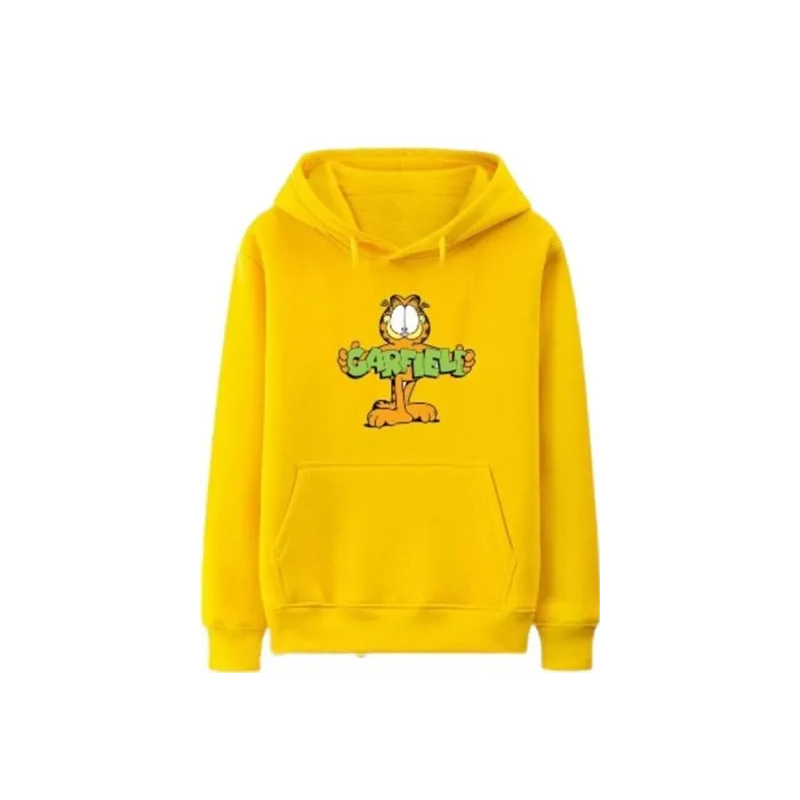 Garfield Printed Hoodie For Kids And Adults Yellow