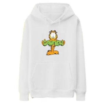 Garfield Printed Hoodie For Kids And Adults White