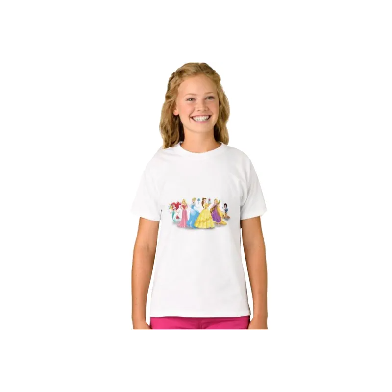 Girls Disney Princesses Graphic T-Shirt White