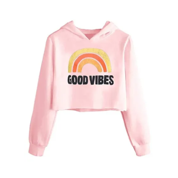Girls Unicorn Good Vibes Crop Tops Adult And Kids Cute Hoodies Long Sleeves Sweatshirts Zcd92B434C3Ebaed0A8Bdz