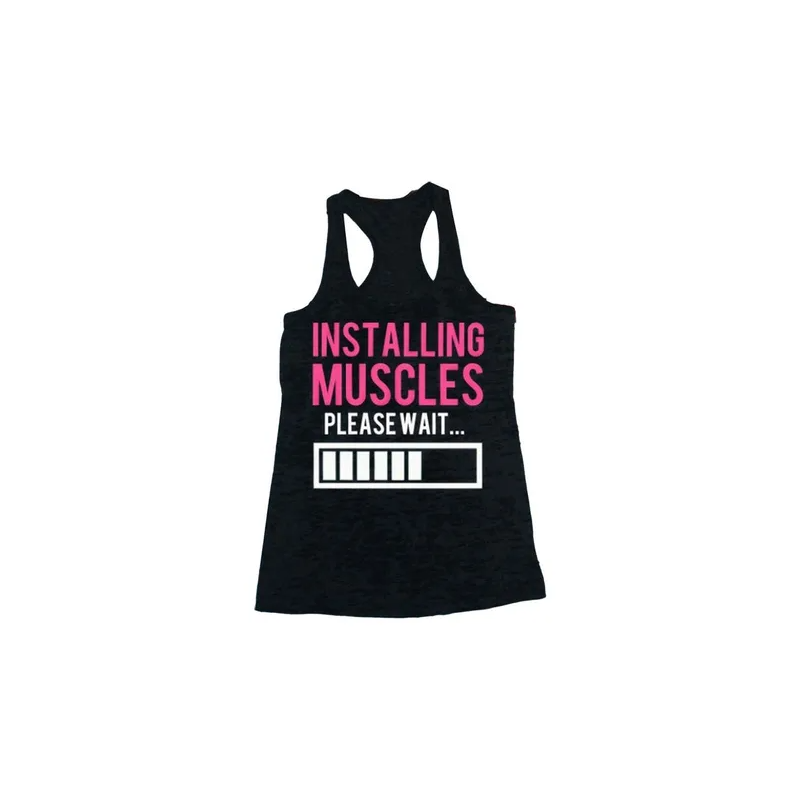 Graphic Printed Tank Top, Black