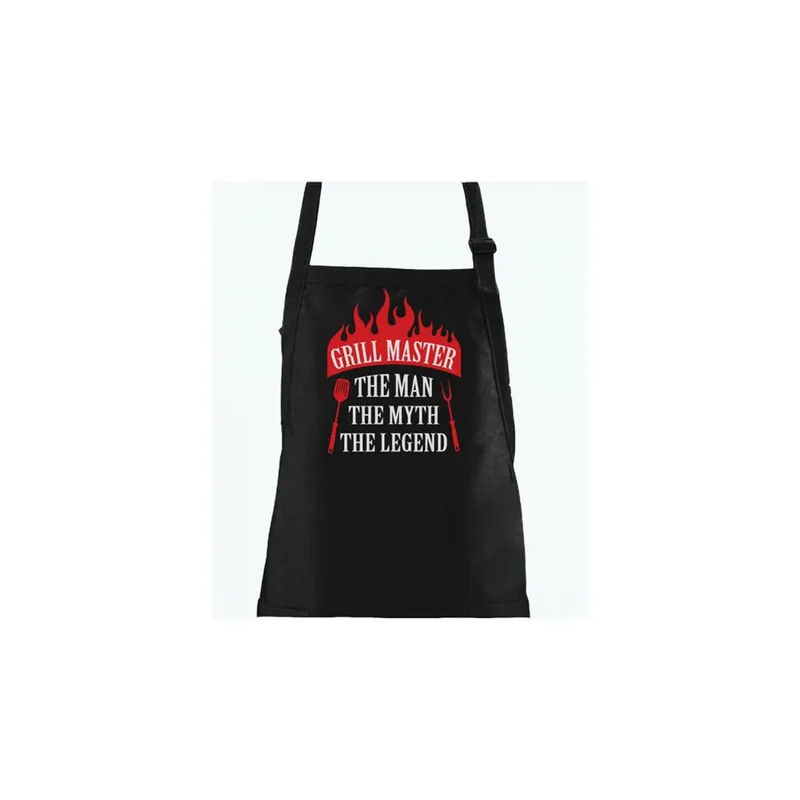 Grill Master The Man The Myth The Legend Father'S Daybirthday Gift Funny Bbq Chef Apron One Size Black Black Free Sizecm