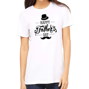FMSTYLES Happy Father'S Day Short Sleeve T-Shirt White