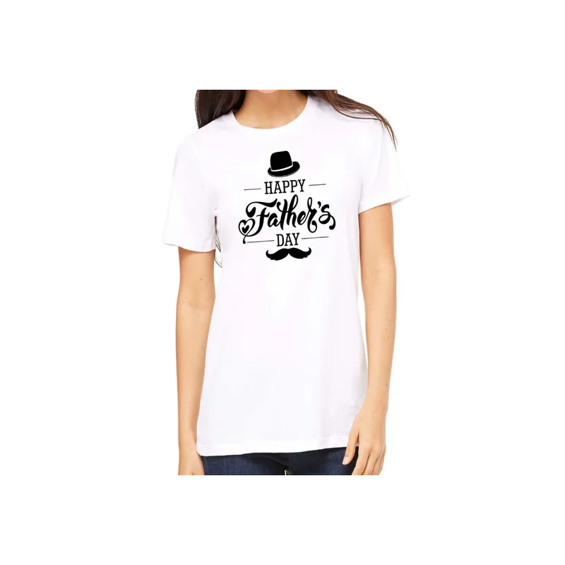 FMSTYLES Happy Father'S Day Short Sleeve T-Shirt White