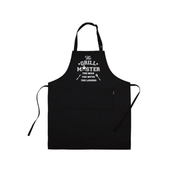 He Grill Master The Man The Myth The Legend Printed Bbq Cooking Kitchen Black Apron With Pockets