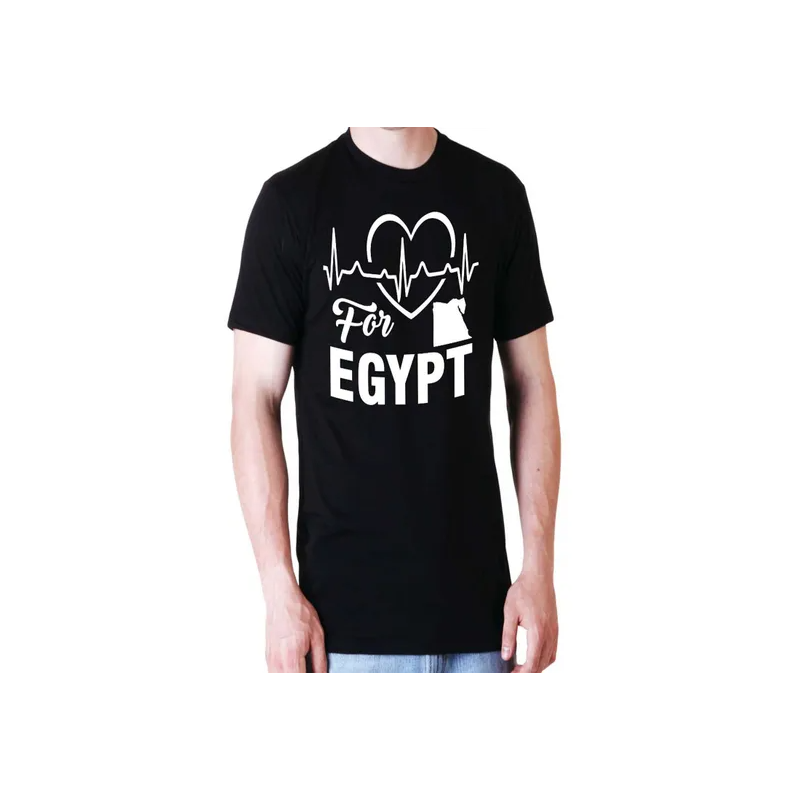 Fmstyles Heart Beats For Egypt Short Sleeve T-Shirt Black