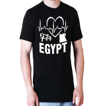 Fmstyles Heart Beats For Egypt Short Sleeve T-Shirt Black