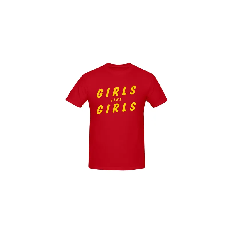 Hayley Kiyoko Girls Like Girls Printed Cotton Short Sleeve T-Shirt Red