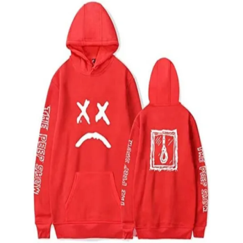 Hip Hop Lil Peep Red Hoodies Unisex Fleece Sweatshirt Spring Autumn Winter Streetwear