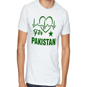 Fmstyles Heart Beats For Pakistan Short Sleeve T-Shirt White