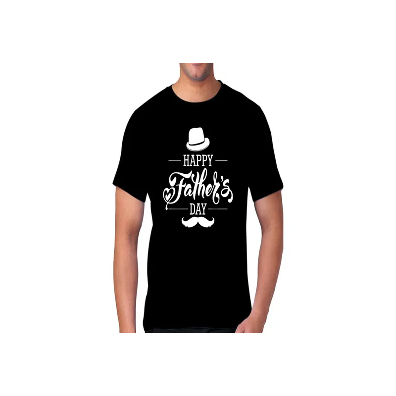 FMSTYLES Happy Father'S Day Short Sleeve T-Shirt Black