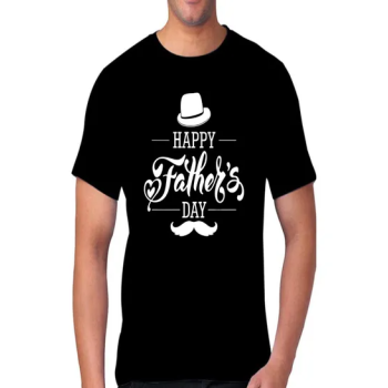 FMSTYLES Happy Father'S Day Short Sleeve T-Shirt Black