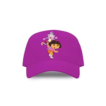 Cute Cartoon Dora Buji Cap Baseball Hat For Kids Toddler Purple Cap