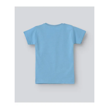 babyqlo Eid Mubarak Round Neck Tshirt Sky BlueYellow