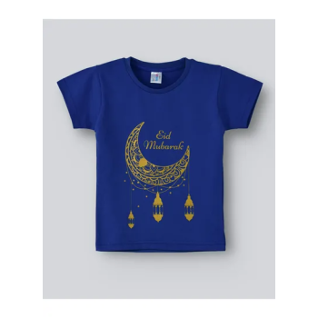 babyqlo Eid Mubarak Tshirt Blue