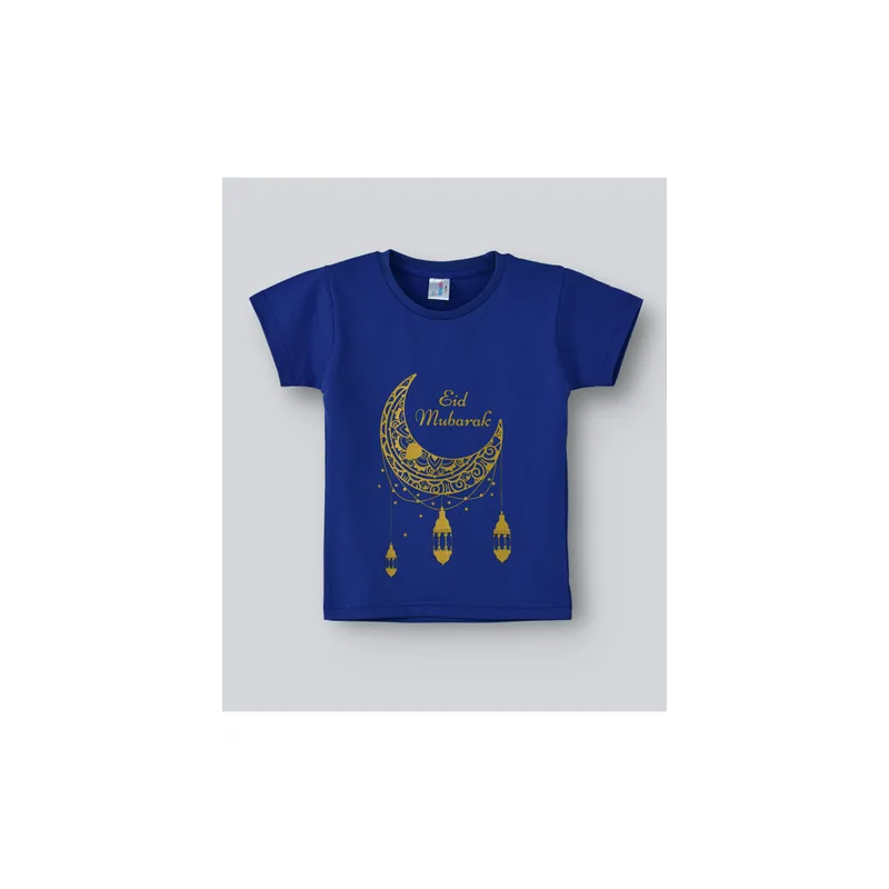 babyqlo Eid Mubarak Tshirt Blue