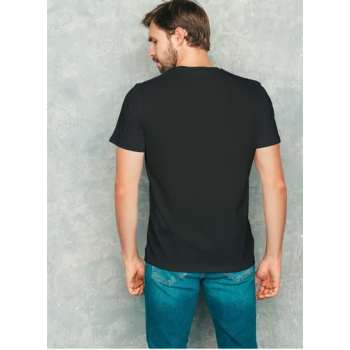 Daddy Shark Doo Do Printed Round Neck Short Sleeve Black Tshirt