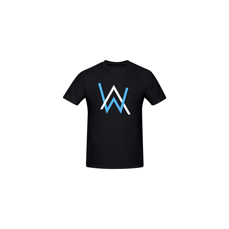 Dj Alan Walker Faded Printed Cotton Short Sleeve Tshirt Black
