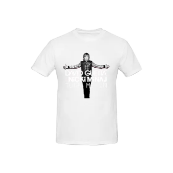 Dj Avicii Funny Logo Printed Cotton Short Sleeve Tshirt White