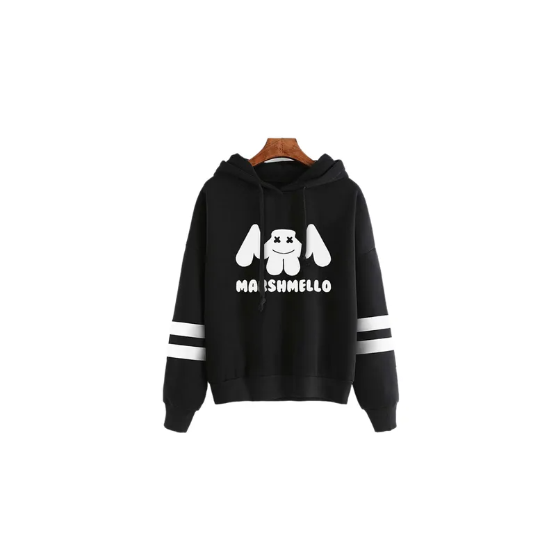 Dj Marshmello Pattern Print Sweatshirt Black N29057402V