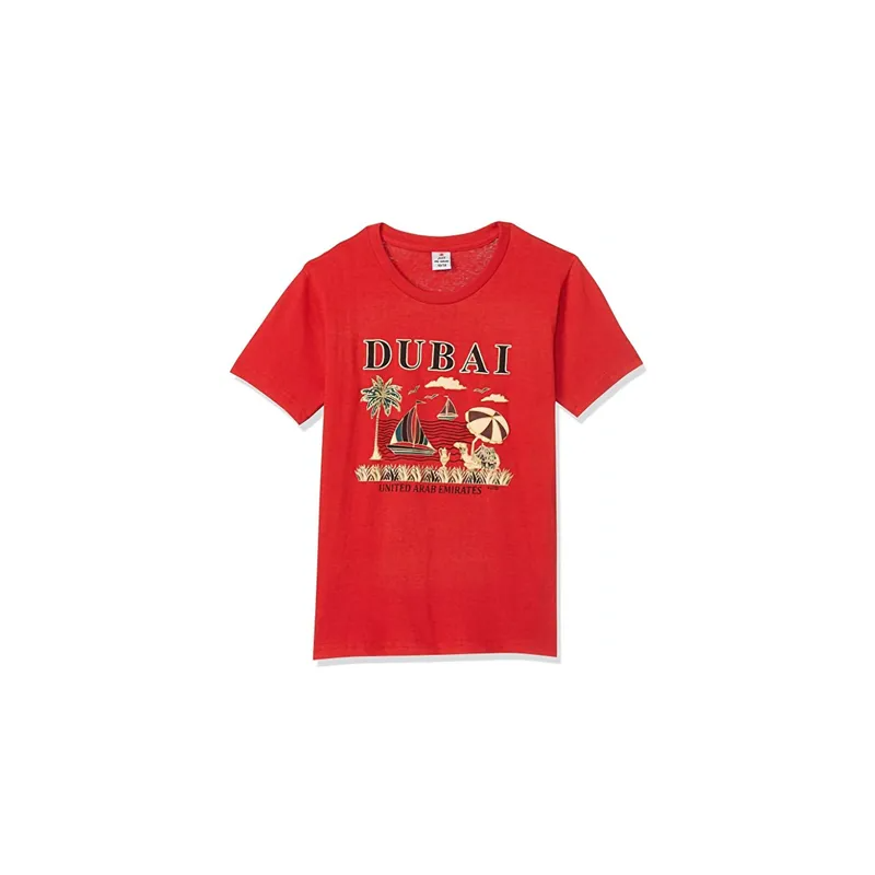 Dubai Printed Kids Unisex Round Neck Short Sleeve Tshirt