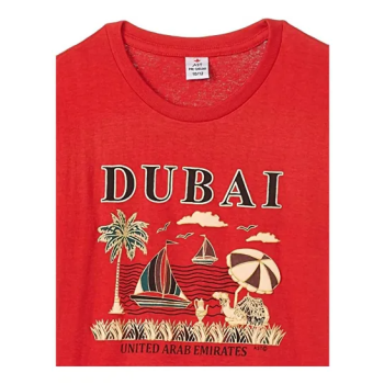 Dubai Printed Kids Unisex Round Neck Short Sleeve Tshirt
