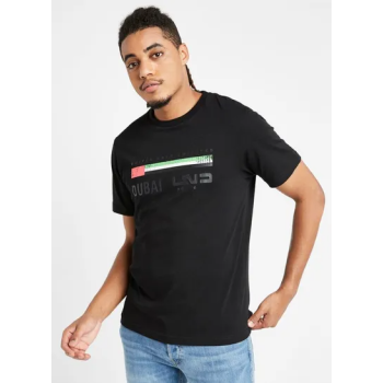 Al Jaber Dubai United Arab Emirates Printed Tshirt BlackRedGreen