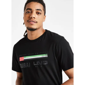 Al Jaber Dubai United Arab Emirates Printed Tshirt BlackRedGreen