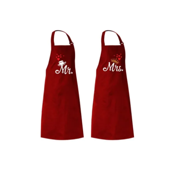 New Mr And Mrs Couple Red Apron