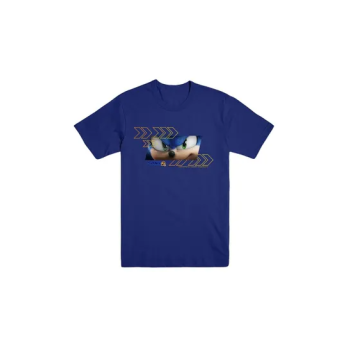 New Printed sonic character running for unisex blue top t-shirt