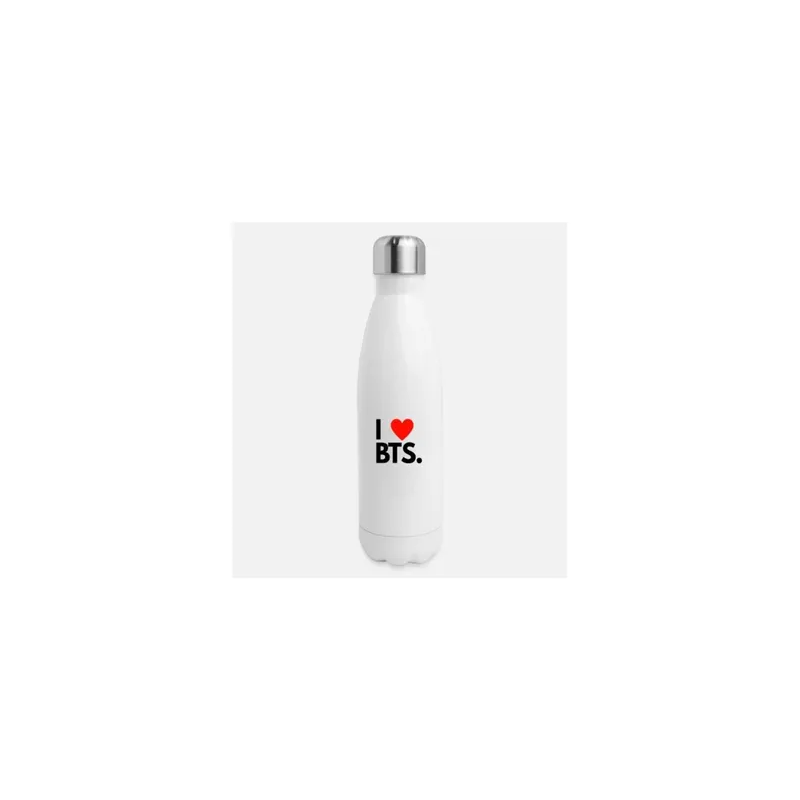 New Kpop Stainless Steel Water bottle, Kpop Fan, Metal Bottle, I Love BTS Bottle, gift