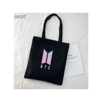 New choices of Pink Logo Canvas Tote Bag Casual Printed Tote Bag