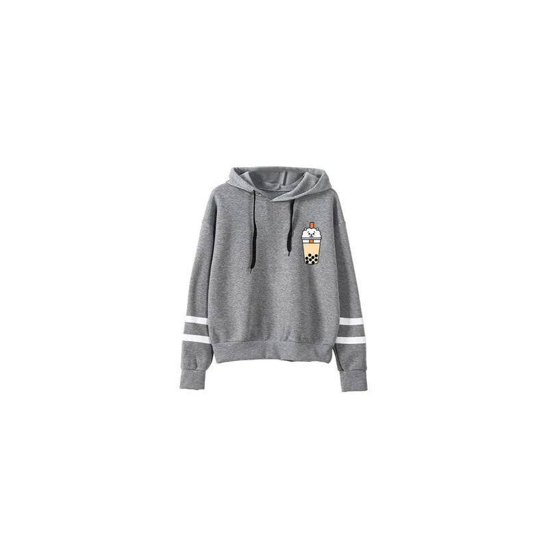 New Spring and autumn BT21 RJ Bulletproof BTS Hoodie top sweater for Unisex Adult Grey