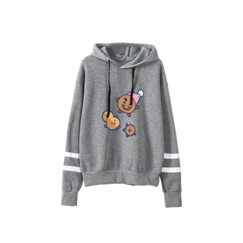 New spring and autumn BT21 Shooky Bulletproof Youth League BTS Unisex adult sweater hoodie Grey