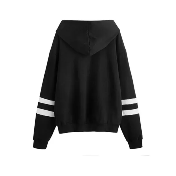 New spring and autumn group BTS Pin Logo sweater Top Hoodie for Unisex Adult Black