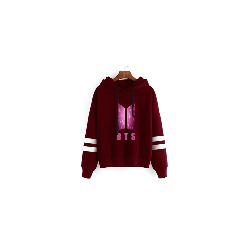 New spring and autumn group BTS Pink Logo sweater Top Hoodie for Unisex Adult