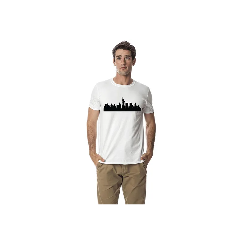 New York City Short Sleeve T-Shirt White, 2XL