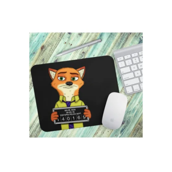 Nick Wilde Arrest Non-Slip Mouse Pad Zootopia High Quality Rectangular Mouse Pad Orange/Green/White