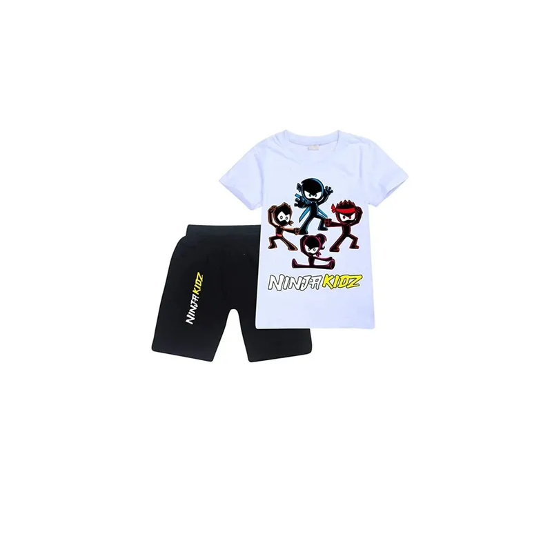 NINJA KIDS Printed T-shirt Unisex Kids T-shirt and Short Set
